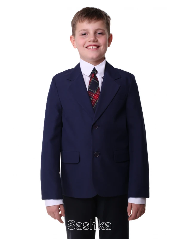 Піджак класичний для хлопчика Sashka синій, розмір 116-152